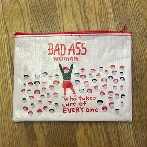 Blue Q Red and White Cosmetic Bag